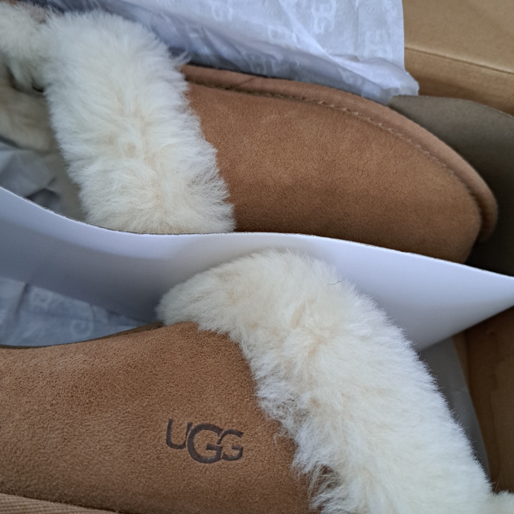 UGG Women's Tan Sheepskin Slippers